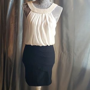 B. DARLIN Black and white dress